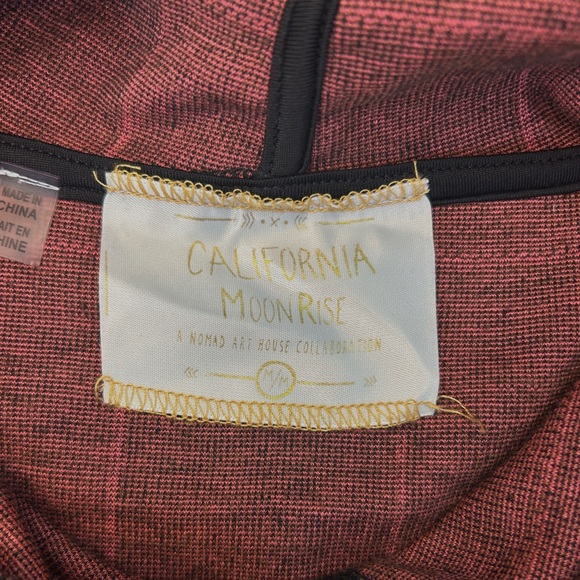 CALIFORNIA MOON RISE - Brown and red cropped hoodie - Picture 3 of 4